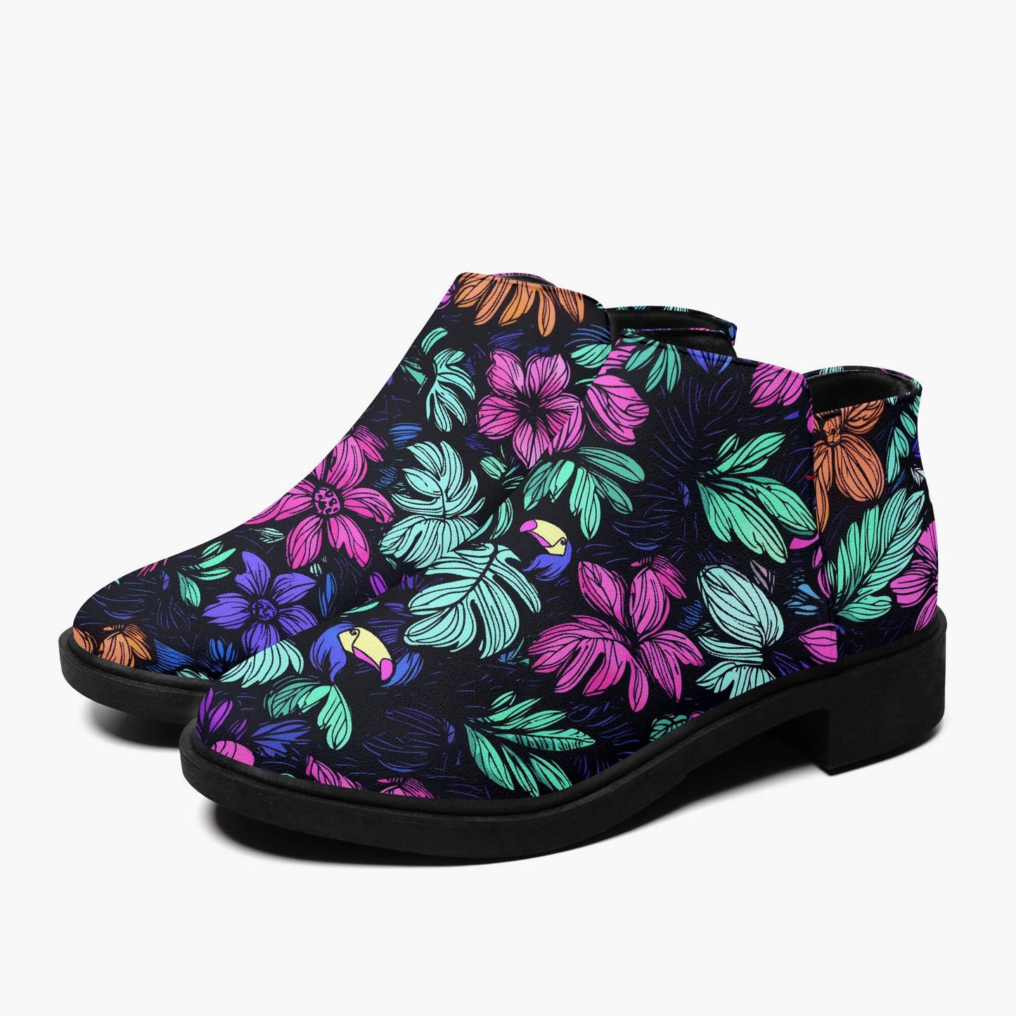Scribble Birds Chelsea Boots