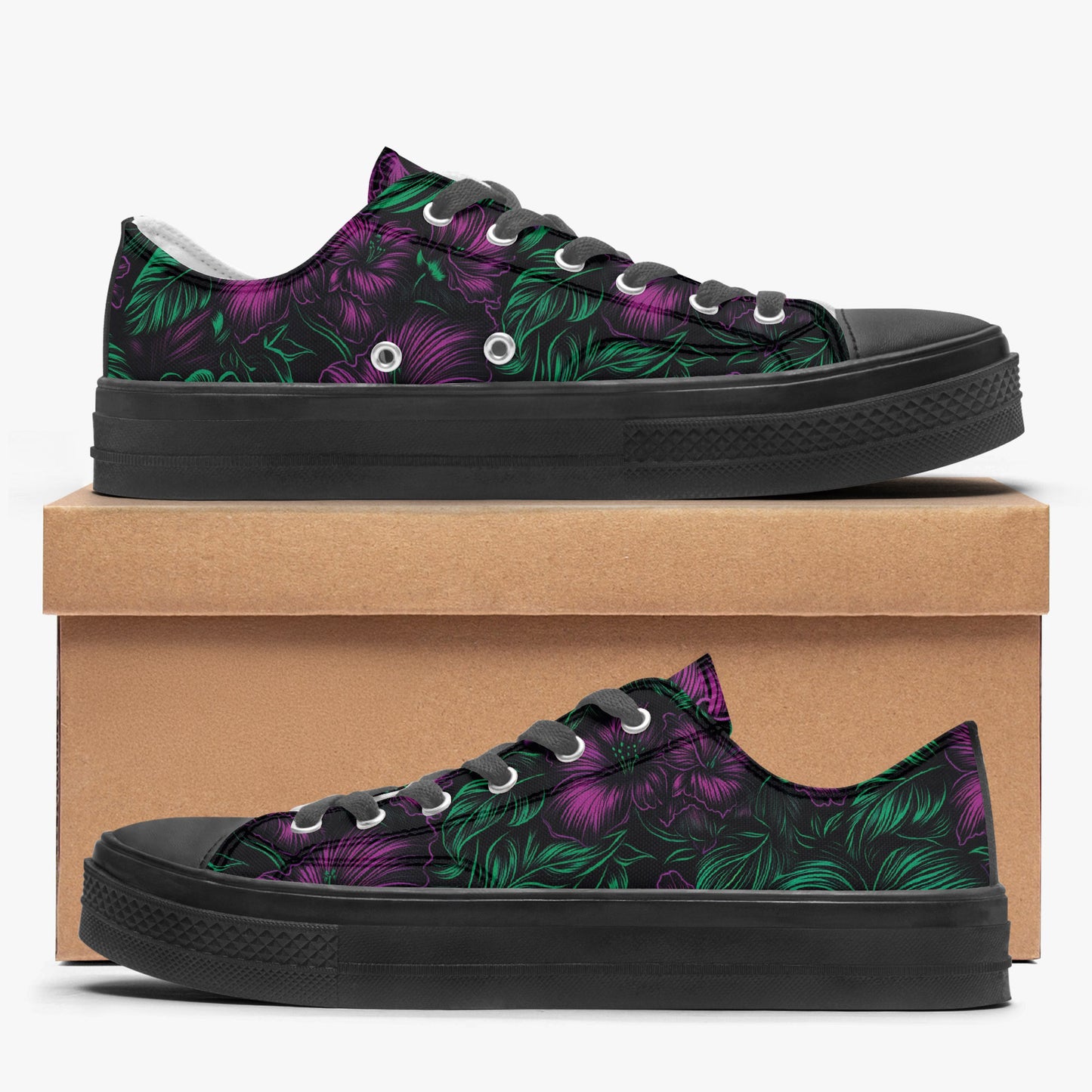 Midnight Bloom Low Tops