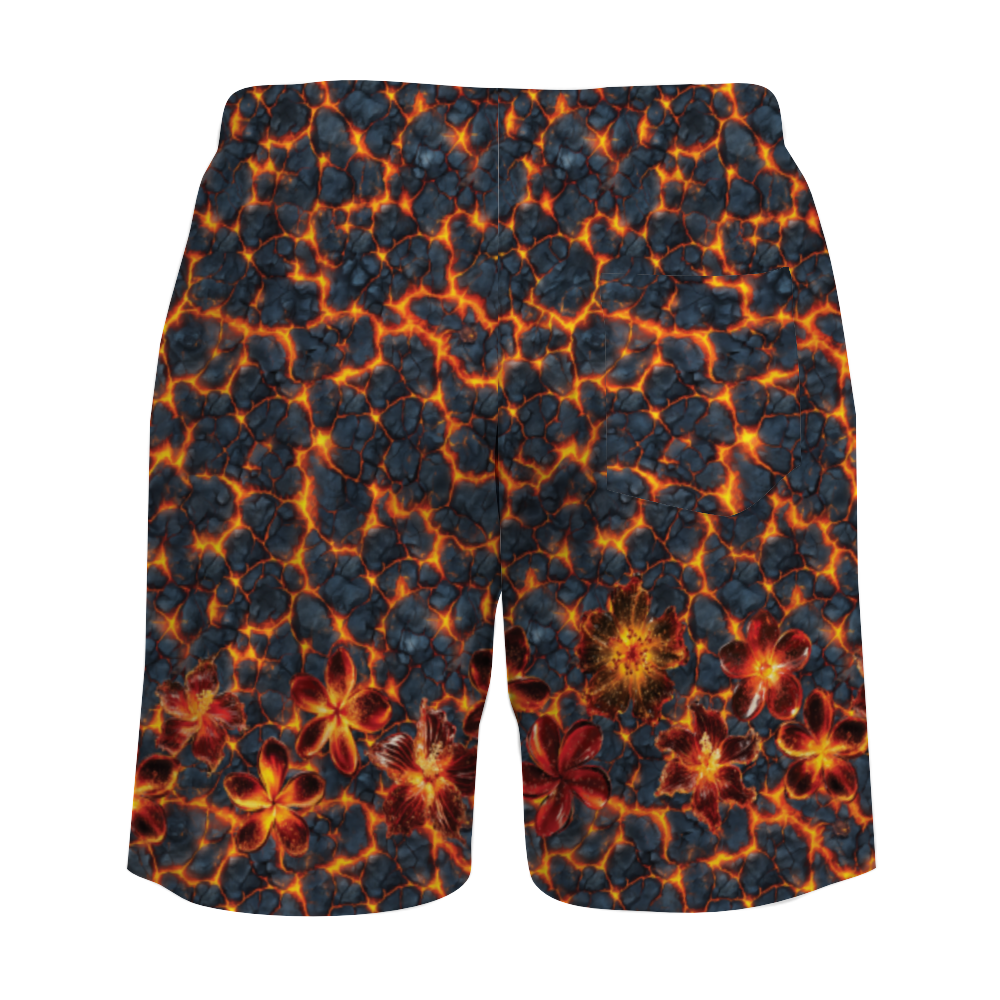 Volcanic Bloom Lined Swim Trunks