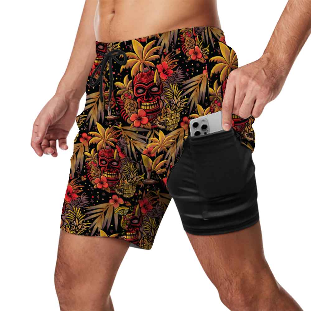 Neon Paradise (Ember Remix) Lined Swim Trunks
