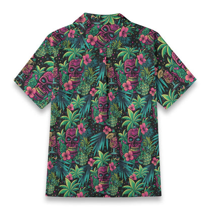 Linen Neon Paradise Hawaiian Shirt