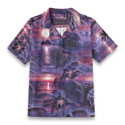 Linen Hyperwave Horizon Hawaiian Shirt