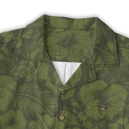 Linen Flora Obscura (ʻŌmaʻomaʻo Remix) Hawaiian Shirt