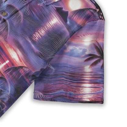 Linen Hyperwave Horizon Ladies Hawaiian Shirt