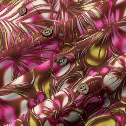 Linen Blossom Surge (Aurora Remix) Ladies Hawaiian Shirt