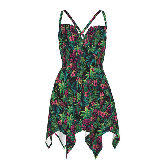 Neon Paradise Handkerchief Dress