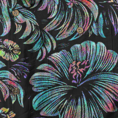Linen Jungle Halftone Hawaiian Shirt