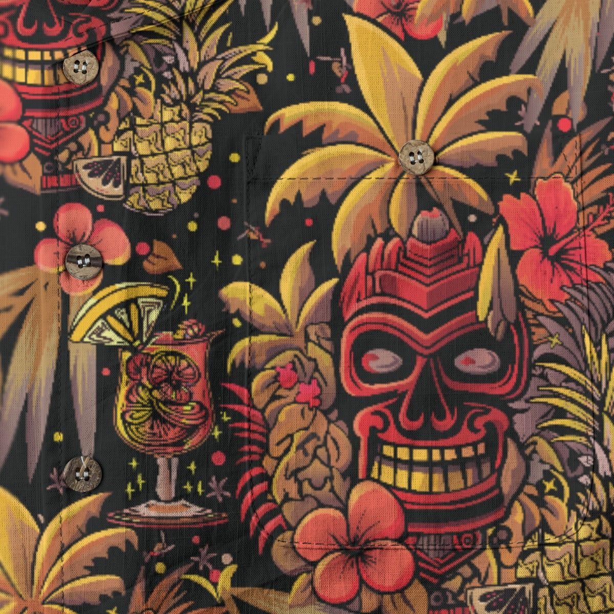 Linen Neon Paradise (Ember Remix) Hawaiian Shirt
