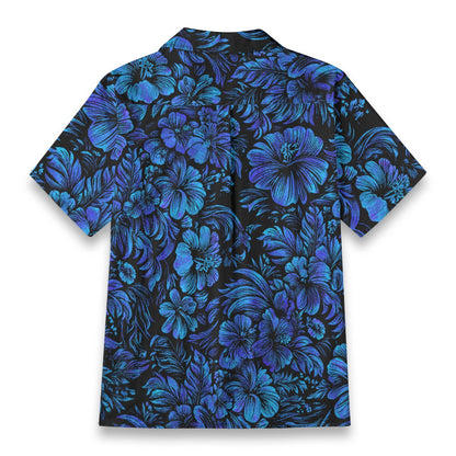 Linen Jungle Halftone (Frozen Flowers Remix) Hawaiian Shirt