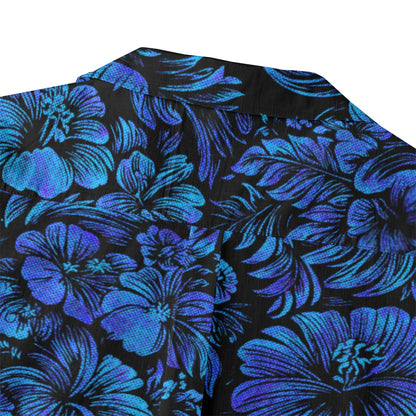 Linen Jungle Halftone (Frozen Flowers Remix) Hawaiian Shirt
