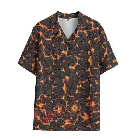 Volcanic Bloom Ladies Hawaiian Shirt