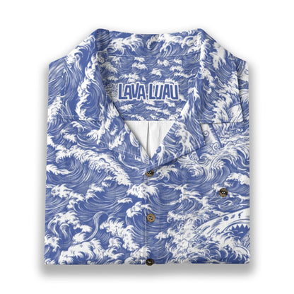 Linen Rogue Waves Hawaiian Shirt
