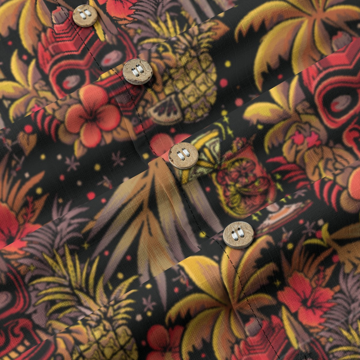 Linen Neon Paradise (Ember Remix) Hawaiian Shirt