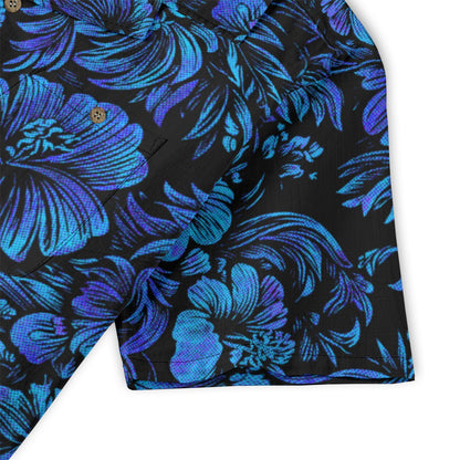Linen Jungle Halftone (Frozen Flowers Remix) Hawaiian Shirt