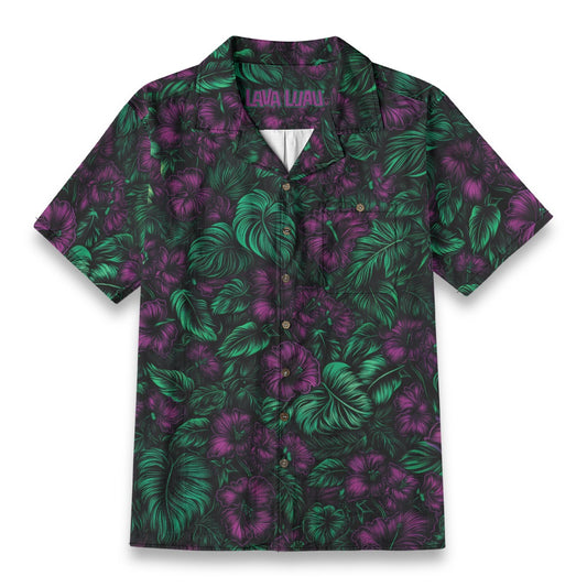 Linen Midnight Bloom Hawaiian Shirt