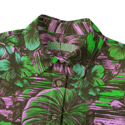 Linen Leaf & Bloom (Mild Remix) Ladies Hawaiian Shirt
