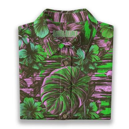 Linen Leaf & Bloom (Mild Remix) Ladies Hawaiian Shirt