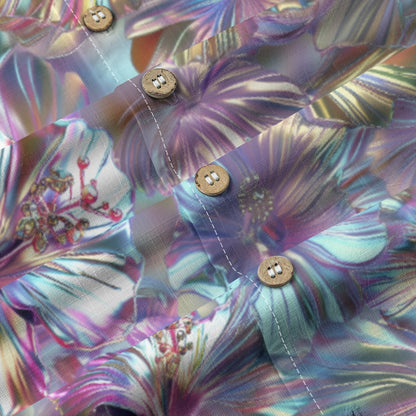 Linen Chrome Dreams Hawaiian Shirt