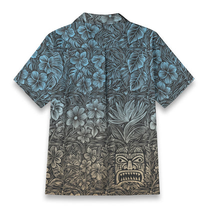 Linen Totems and Tropics Hawaiian Shirt