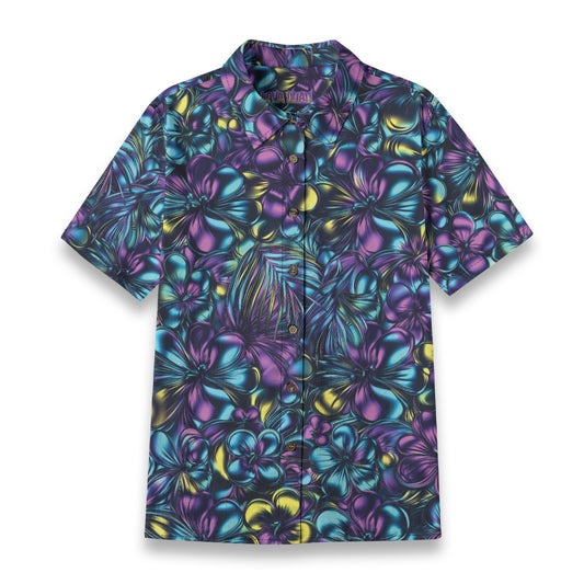 Linen Blossom Surge (Celestial Remix) Ladies Hawaiian Shirt