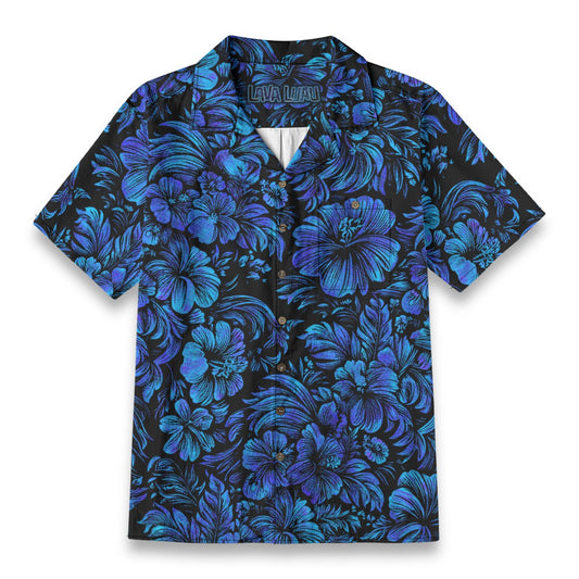 Linen Jungle Halftone (Frozen Flowers Remix) Hawaiian Shirt