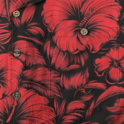 Linen Flora Obscura Hawaiian Shirt