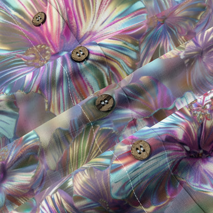 Linen Chrome Dreams Ladies Hawaiian Shirt