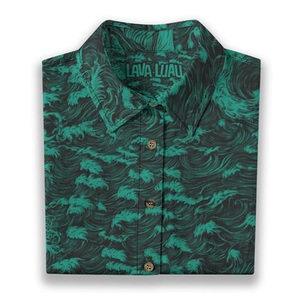 Linen Rogue Waves (Baja Remix) Ladies Hawaiian Shirt