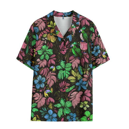 Ladies Scribble Birds (Summer Daydream Remix) Hawaiian Shirt
