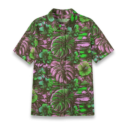 Linen Leaf & Bloom (Mild Remix) Ladies Hawaiian Shirt