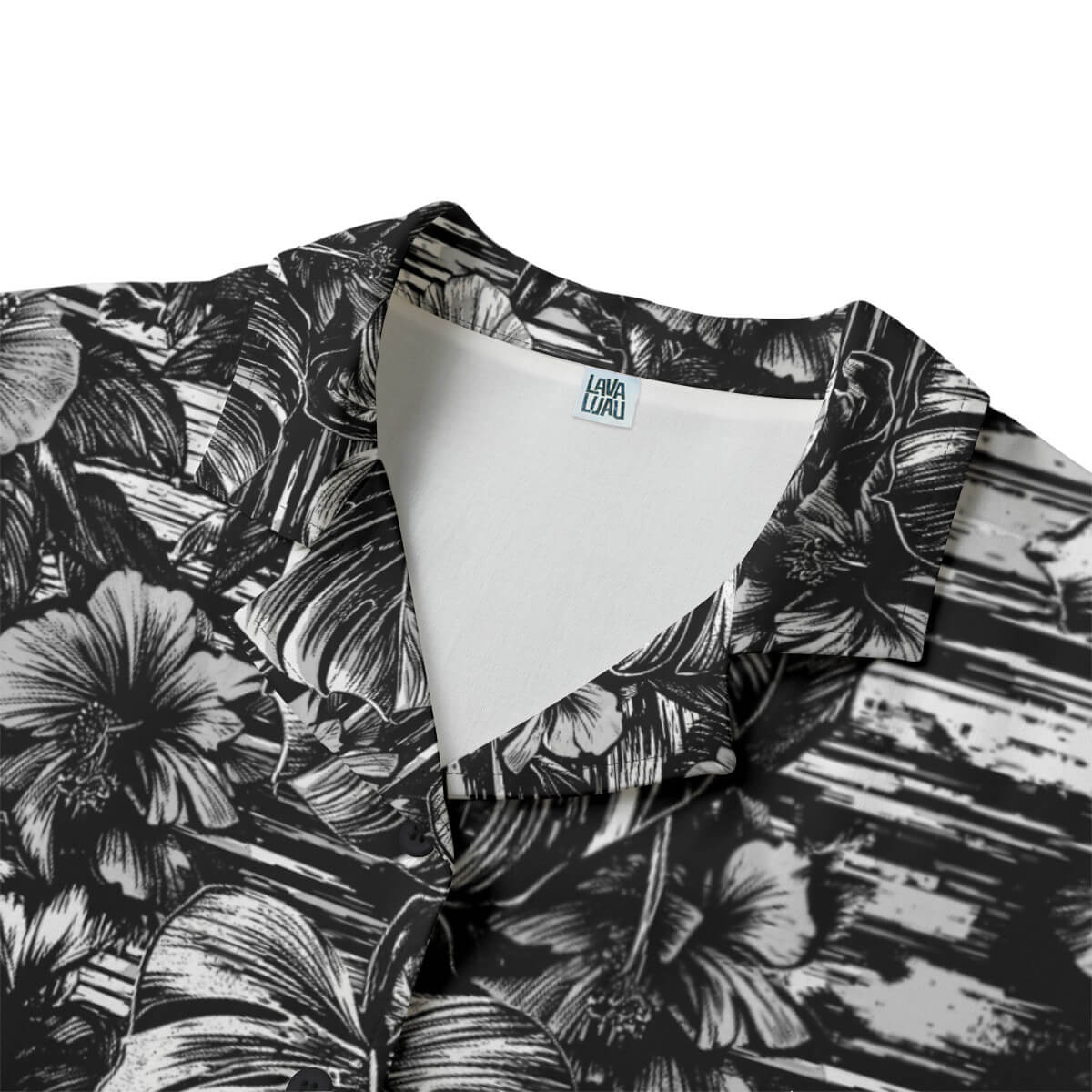 Leaf & Bloom (Noir Remix) Ladies Hawaiian Shirt