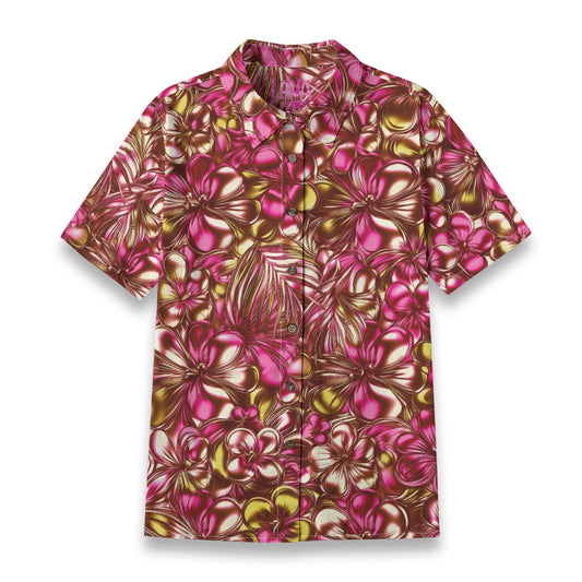 Linen Blossom Surge (Aurora Remix) Ladies Hawaiian Shirt