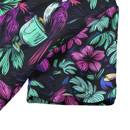 Scribble Birds Ladies Hawaiian Shirt