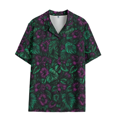 Midnight Bloom Ladies Hawaiian Shirt