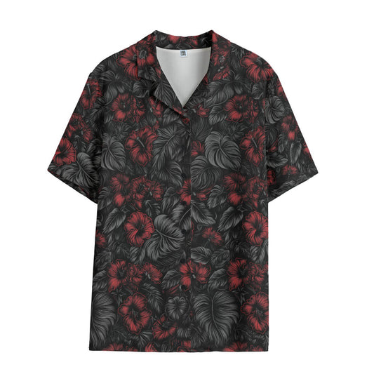 Midnight Bloom (Crimson Eclipse Remix) Ladies Hawaiian Shirt