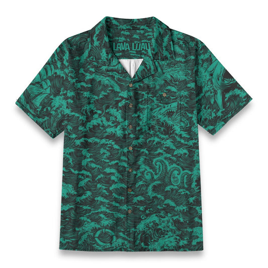 Linen Rogue Waves (Baja Remix) Hawaiian Shirt