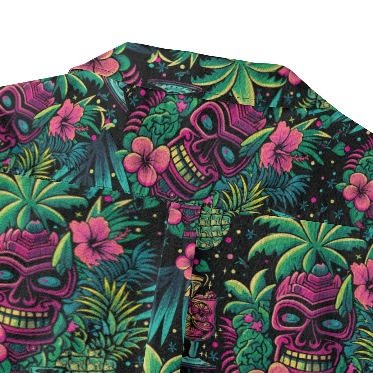 Linen Neon Paradise Hawaiian Shirt