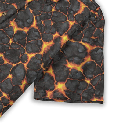 Linen Ladies Volcanic Bloom Ladies Hawaiian Shirt
