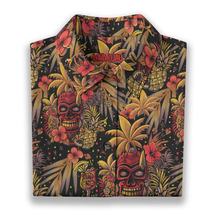 Linen Neon Paradise (Ember Remix) Ladies Hawaiian Shirt