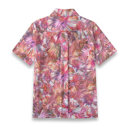 Linen Chrome Dreams Ladies Hawaiian Shirt (Bubblegum Remix)