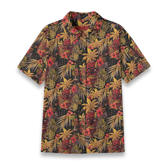 Linen Neon Paradise (Ember Remix) Ladies Hawaiian Shirt