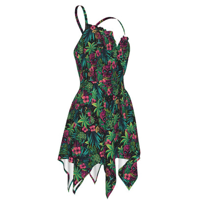Neon Paradise Handkerchief Dress