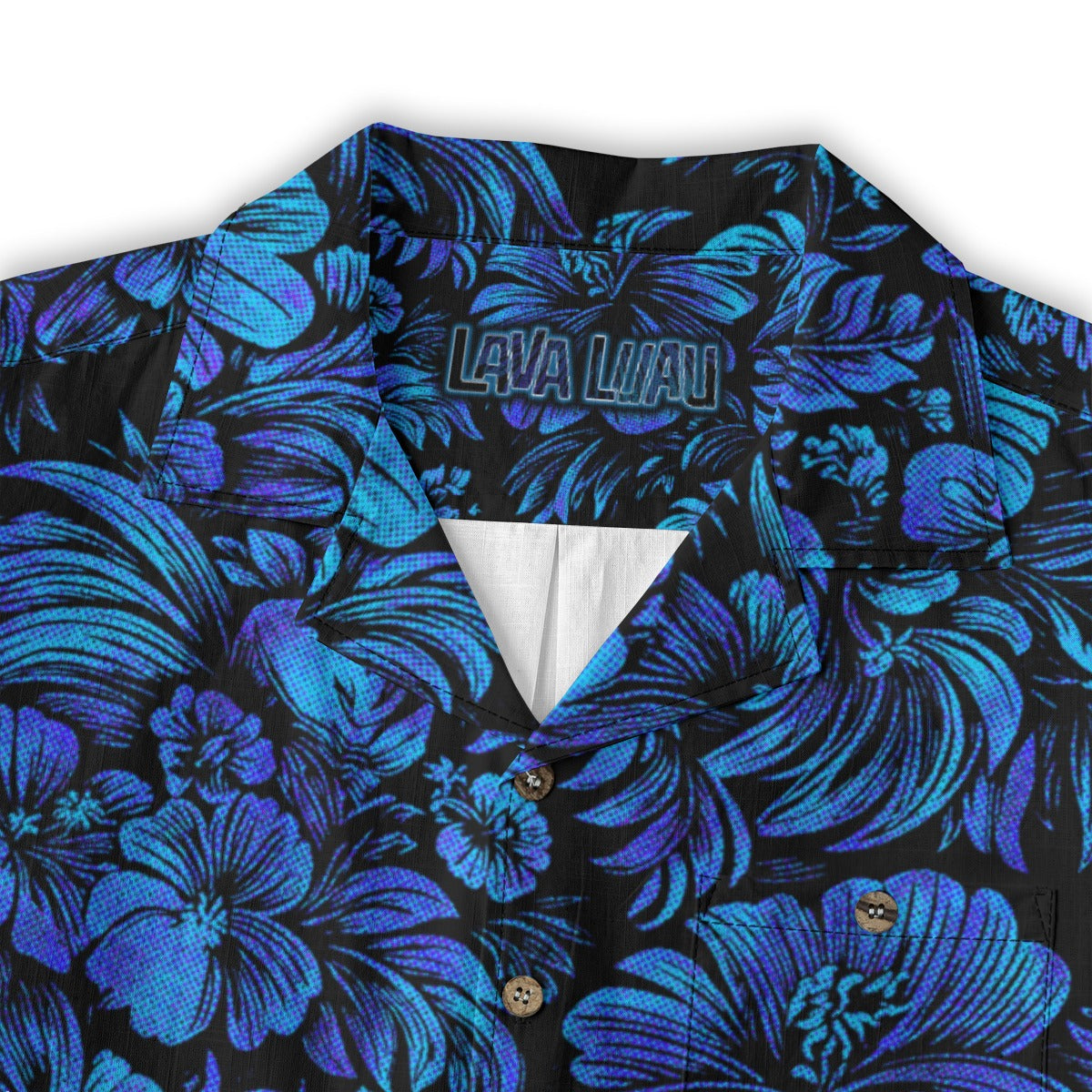 Linen Jungle Halftone (Frozen Flowers Remix) Hawaiian Shirt