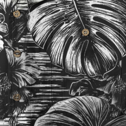 Linen Leaf & Bloom (Noir Garden Remix) Hawaiian Shirt