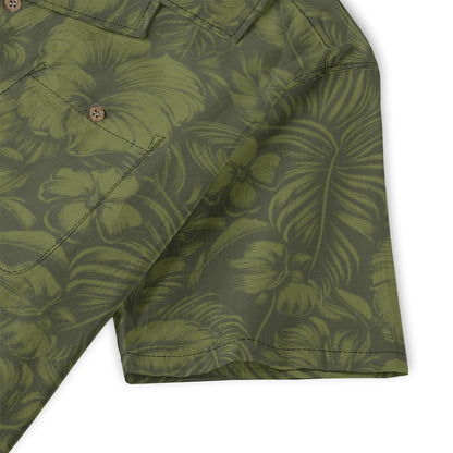 Linen Flora Obscura (ʻŌmaʻomaʻo Remix) Hawaiian Shirt