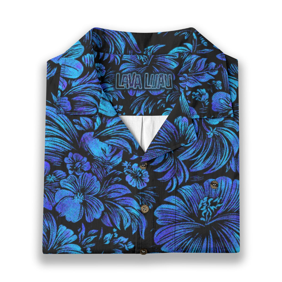 Linen Jungle Halftone (Frozen Flowers Remix) Hawaiian Shirt