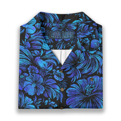 Linen Jungle Halftone (Frozen Flowers Remix) Hawaiian Shirt