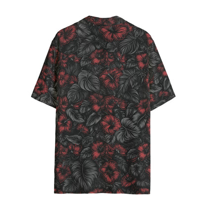 Midnight Bloom (Crimson Eclipse Remix) Ladies Hawaiian Shirt