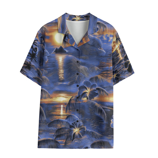 Hyperwave Horizon (Blue Remix) Ladies Hawaiian Shirt