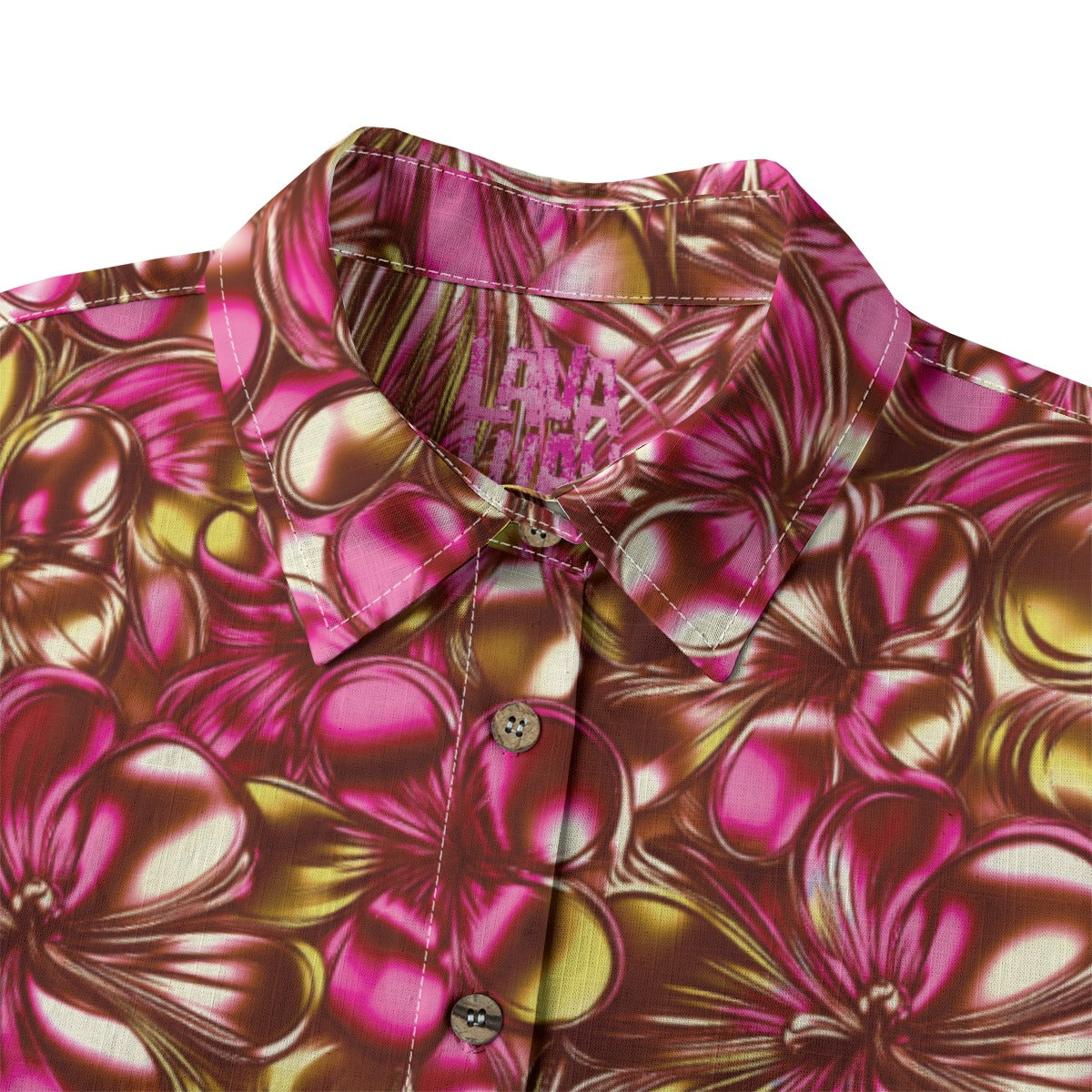 Linen Blossom Surge (Aurora Remix) Ladies Hawaiian Shirt